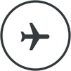 Airplane travel icon